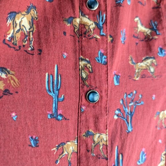 Tin Haul Horses and Southwestern Print button down top - Picture 4 of 8